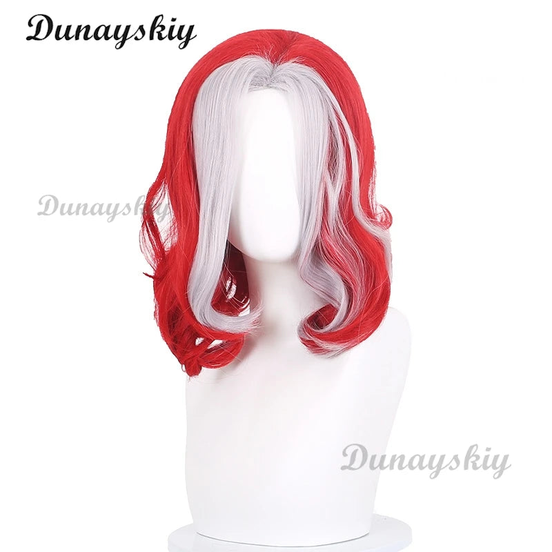 Anime Scissor Seven Mujusha Hua‌‌ Cosplay Costume Wig Purple Dress Fur Collar Halloween Christmas Party Masquerade Customized