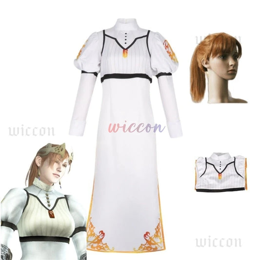 Game DMC 4 Kyrie Devil Cosplay Kyrie Devil Cosplay May Cry Costume Women White Dress Uniform Wig Outfit Halloween Party