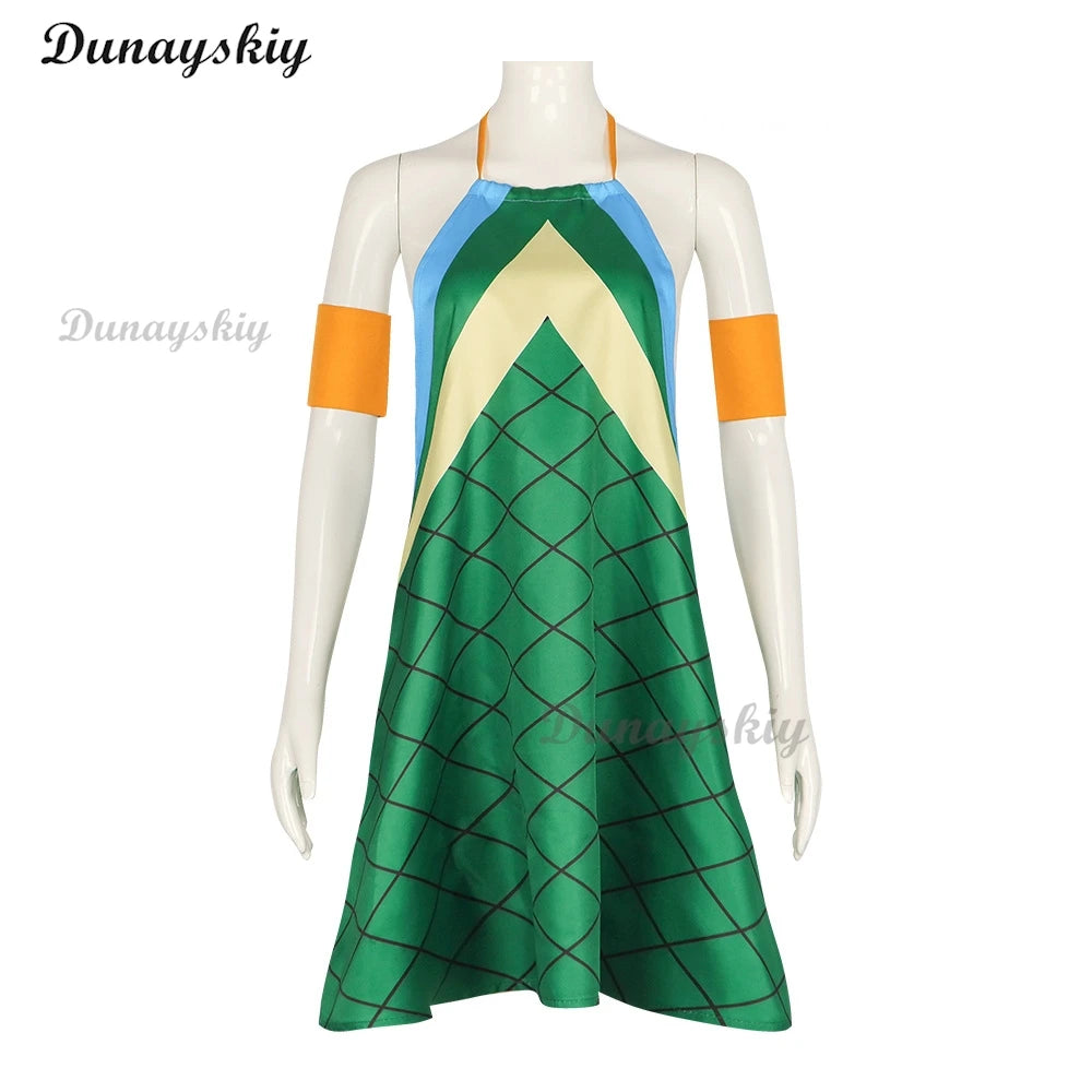Fairy Anime Tail Wendy Marvell Cosplay Costume Magic Shooter Wig Green Dragonscale Dress Woman Sexy Kawaii Carnival Party Suit