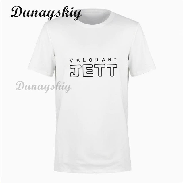 Game Valorant Jett Cosplay Costume wig White Jacket Coat T-shirt Outfits Adult Men women Halloween Carnival Suit