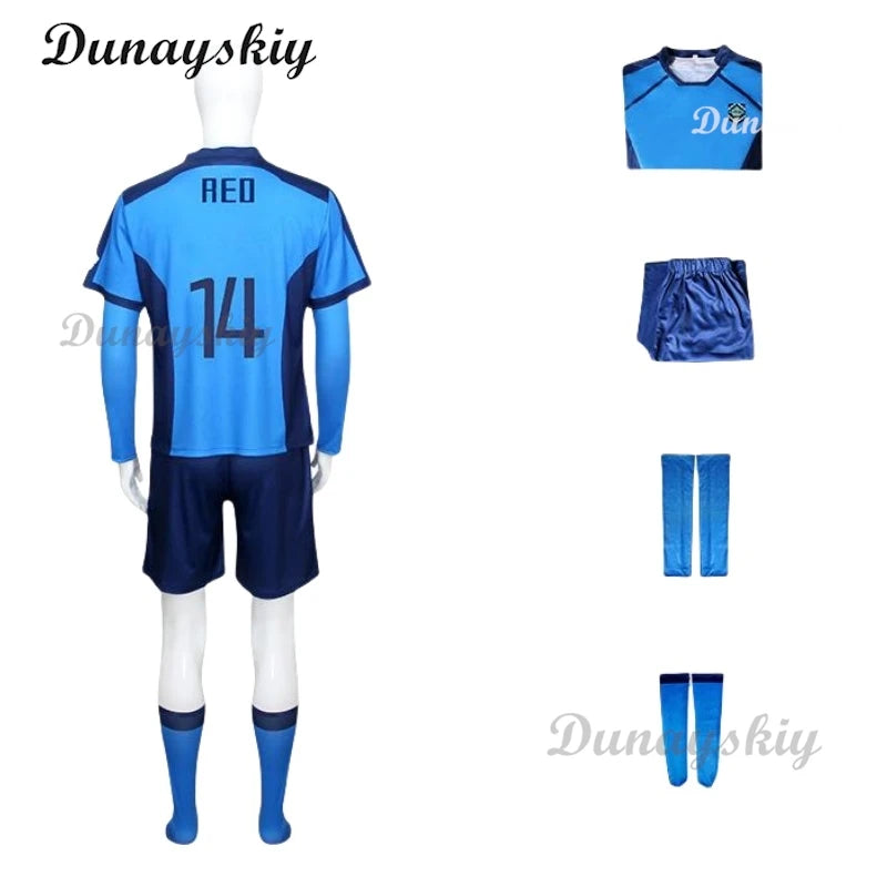 Japan Anime Blue Itoshi Sae Cosplay Costumes Shidou Ryuusei Sports Jersey Oliver Aiku Soccer Lock Jersey Football White Suit