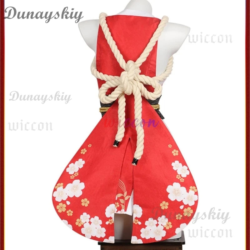 Streetfighter Cosplay Mai Shiranui Cosplay Costume Women Disguise Clothes Roleplay Outfits Fantasy Halloween Carnival Party Suit