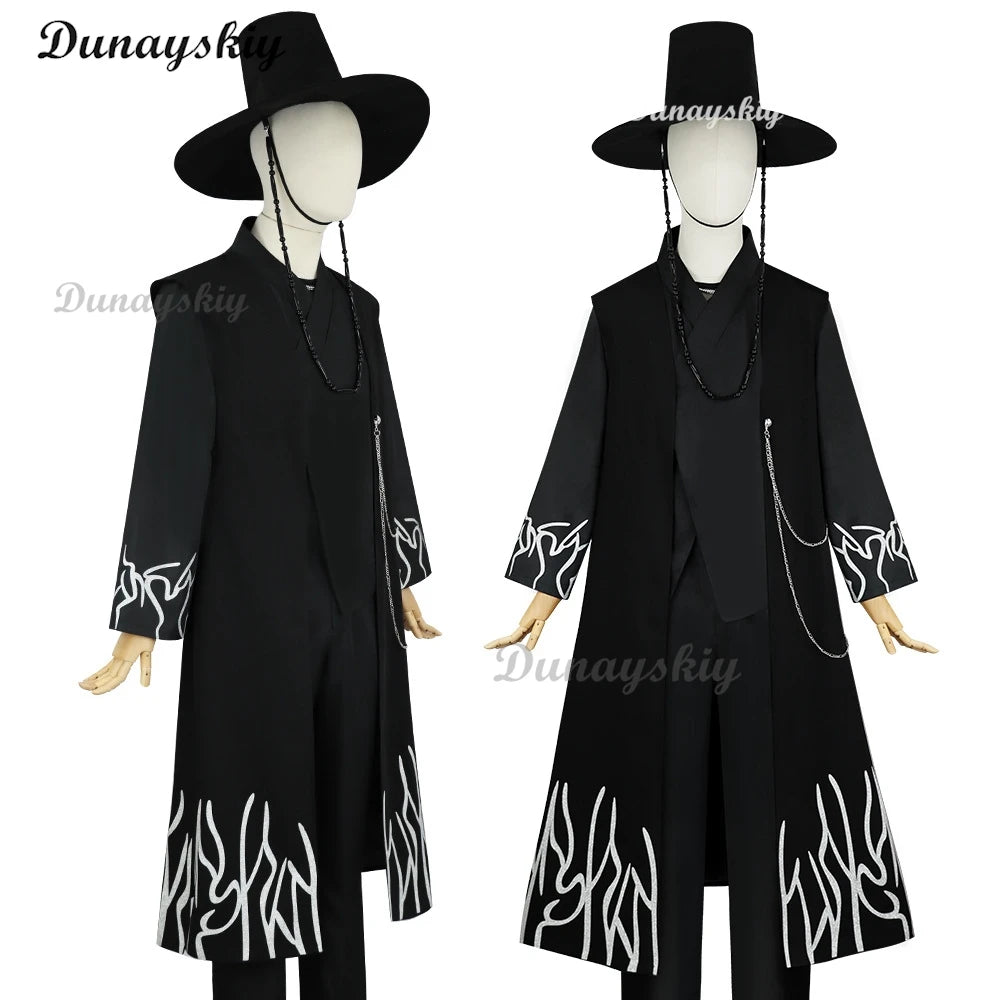 Anime KPop Demon Hunters Jinu Saja Cosplay Costume Saja Boys Black Stage Performance Outfit Baby Saja Halloween Party Women Men