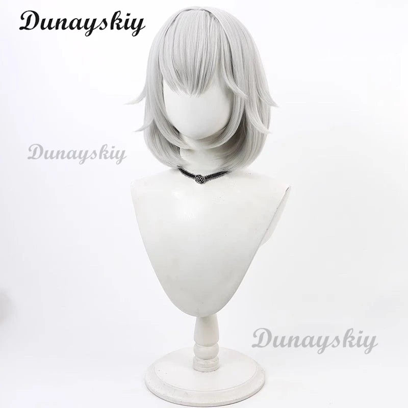 Ling Cage Bai Yuekui Boss Bai Cosplay Wig Short Hair Anime IncarnationRoleplay Party Costume Prop Synthetic Hair Wig+Wig Cap