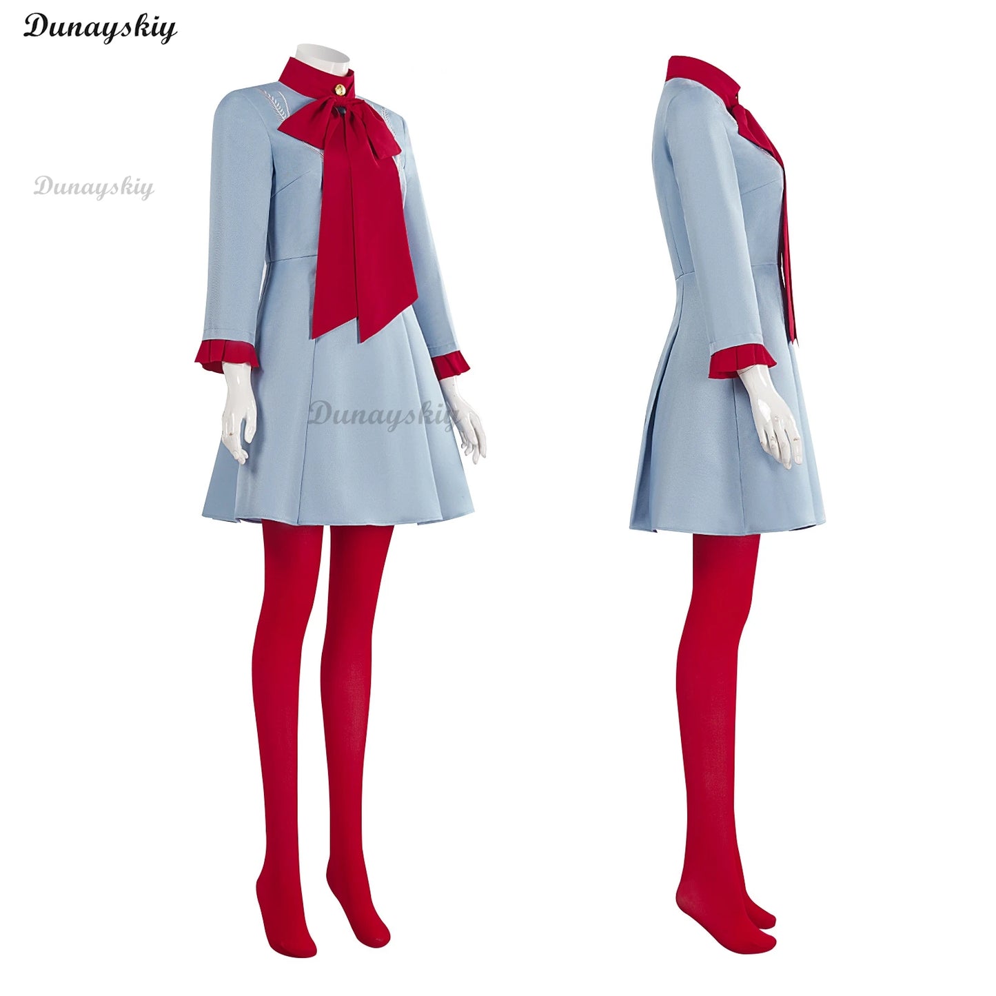 Girl Gaga Cosplay Anime Die With A Smile Lady Cosplay Costume Blue Fancy Dress Suit Halloween Party Takerlama Outfit for Woman