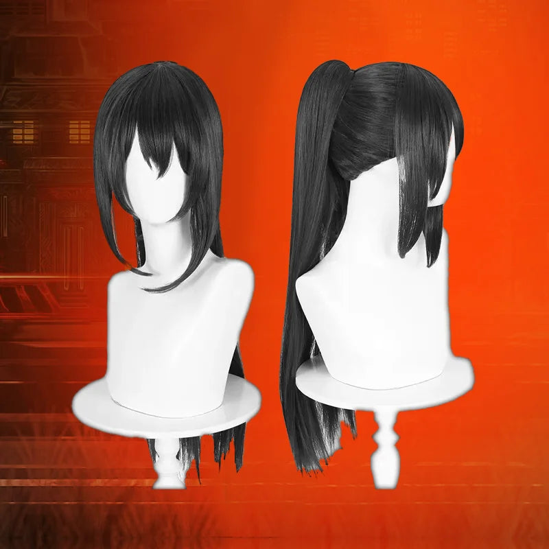 Game Limbus Company  Hong Lu Cosplay Costumes Hong Lu Uniform Clothing Wigs Long Black Jacket Halloween Carnival Costumes anime