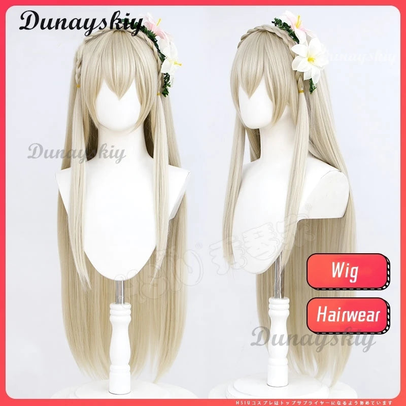 Anime Game Blue Archive Cosplay Kirihuji Nagisa White Dress Wing Women Girl Halloween Cosplay Costume Flower Headwear Halo Wig
