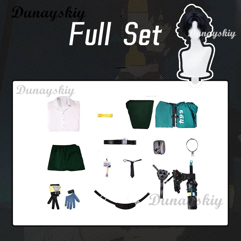 Harumasa Cosplay Costume Wig Zenless Zone Zero Game Uniform Headband Choker Props Section 6 Halloween Party for Women Men