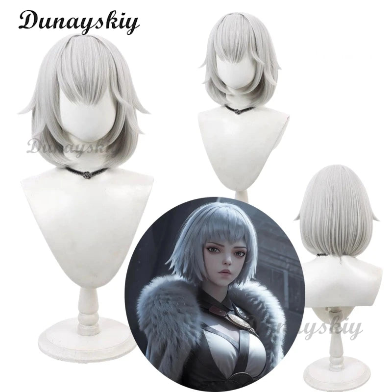 Ling Cage Bai Yuekui Boss Bai Cosplay Wig Short Hair Anime IncarnationRoleplay Party Costume Prop Synthetic Hair Wig+Wig Cap