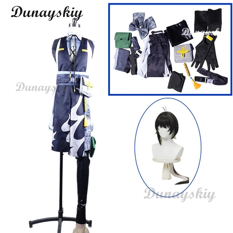 Wuthering Waves Rover Cosplay Costume Wig Female Uniform Bag Stocking Main Character Resonator Halloween Party for Women Prop