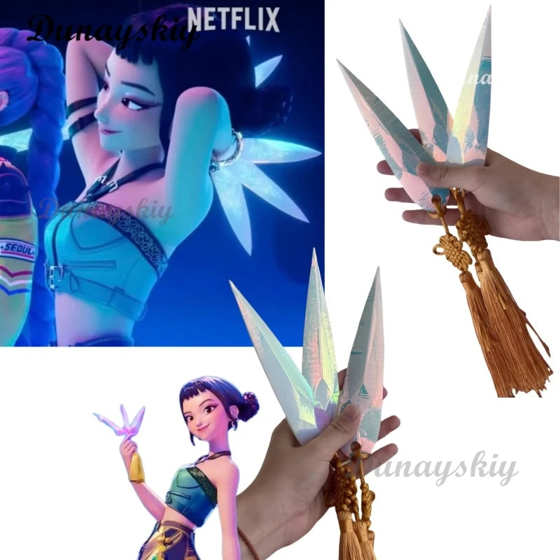 Demons Cos Hunter Zoey Cosplay 3D Printed Cheer Stick Boomerang Lightboard for Men Women Fan Support Stick KPop Costume Props