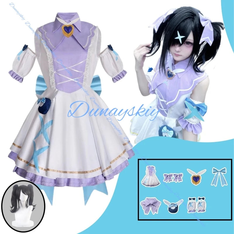 Needy Girl Overdose KAngel Ame Chan Cosplay Costume Wig Anime JK Uniform Birthday Dress Wand Prop For Women Girls Halloween