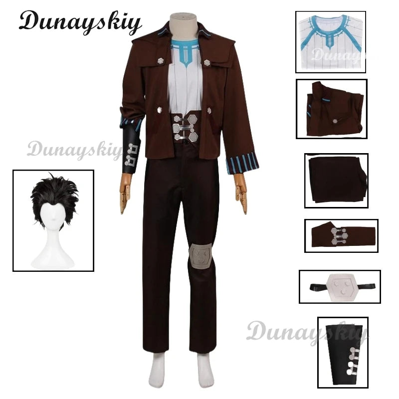 Arcane S2 Tv Lol Vander Cosplay Costumes Wig Anime Uniform Outfits Halloween Carnival Wine Suit Mens Outfit Customized