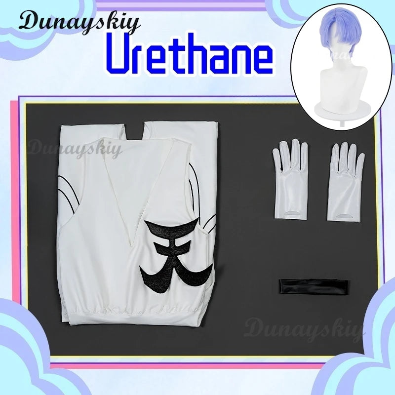 Anime Panty Stocking Polyester Cosplay Costume Wig Polyurethane Cosplay Costume PU Black White Suits For Halloween Party Props