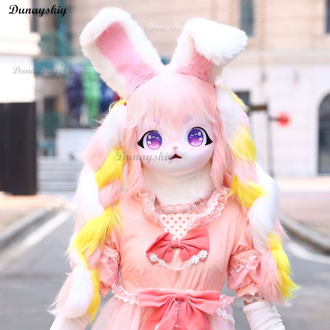 Fursuit Cosplay Headset Furry Rabbit Beast Mask Cosplay Costume Paw Cute Head Base Comiket Furry Kig Kigurumi Animal Cat Costume