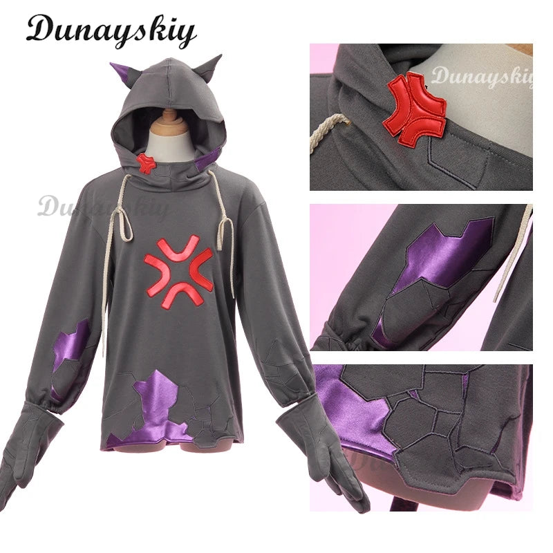 Infinity Nikki Cosplay Costume Wig Grey Hoodie Lolita Set Women Kawaii Girls Sweet Outfit Halloween Party Outfit