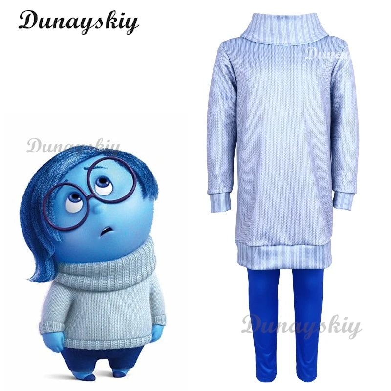 New Year Movie Anxiety The Inside Anime Out 2 Cosplay Joy Sadness Anger Disgust Fear Cosplay Costumes Suit Adult Kids Party Set