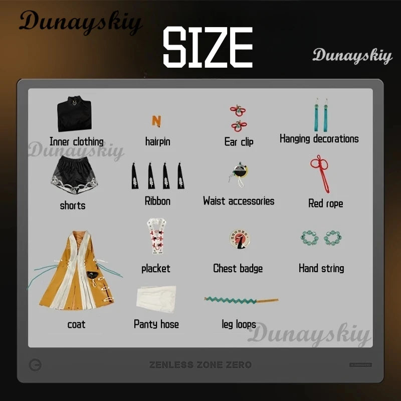 Zenless Zone Zero Belle Cosplay Costume Wig Uniform Outfit For Women Girls Vest Shorts Socks Full Set Delicate Sunlight Carnival