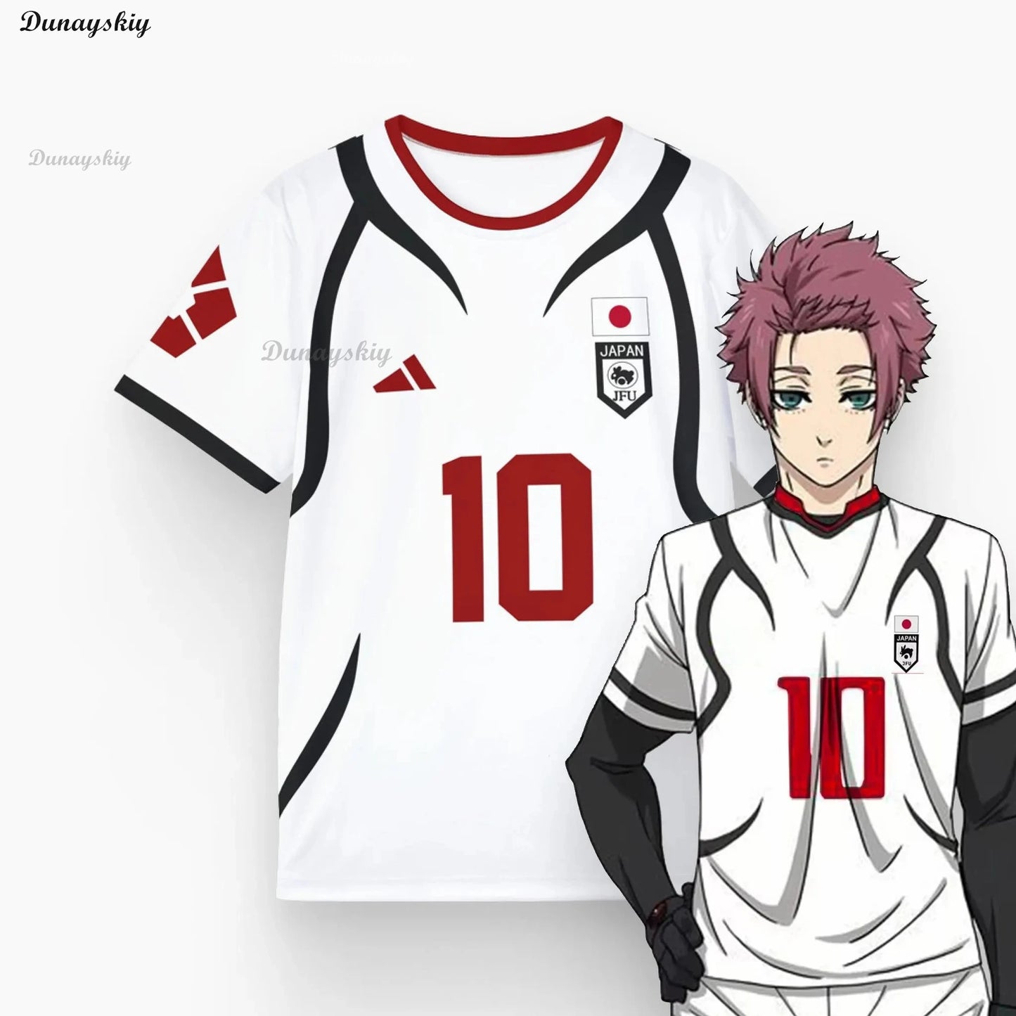 Anime Blue Cosplay Lock #10 #2 #13 SAE Shirt Football Jersey Oliver Aiku Cosplay Costumes Shidou Soccer Uniform 3D Printing