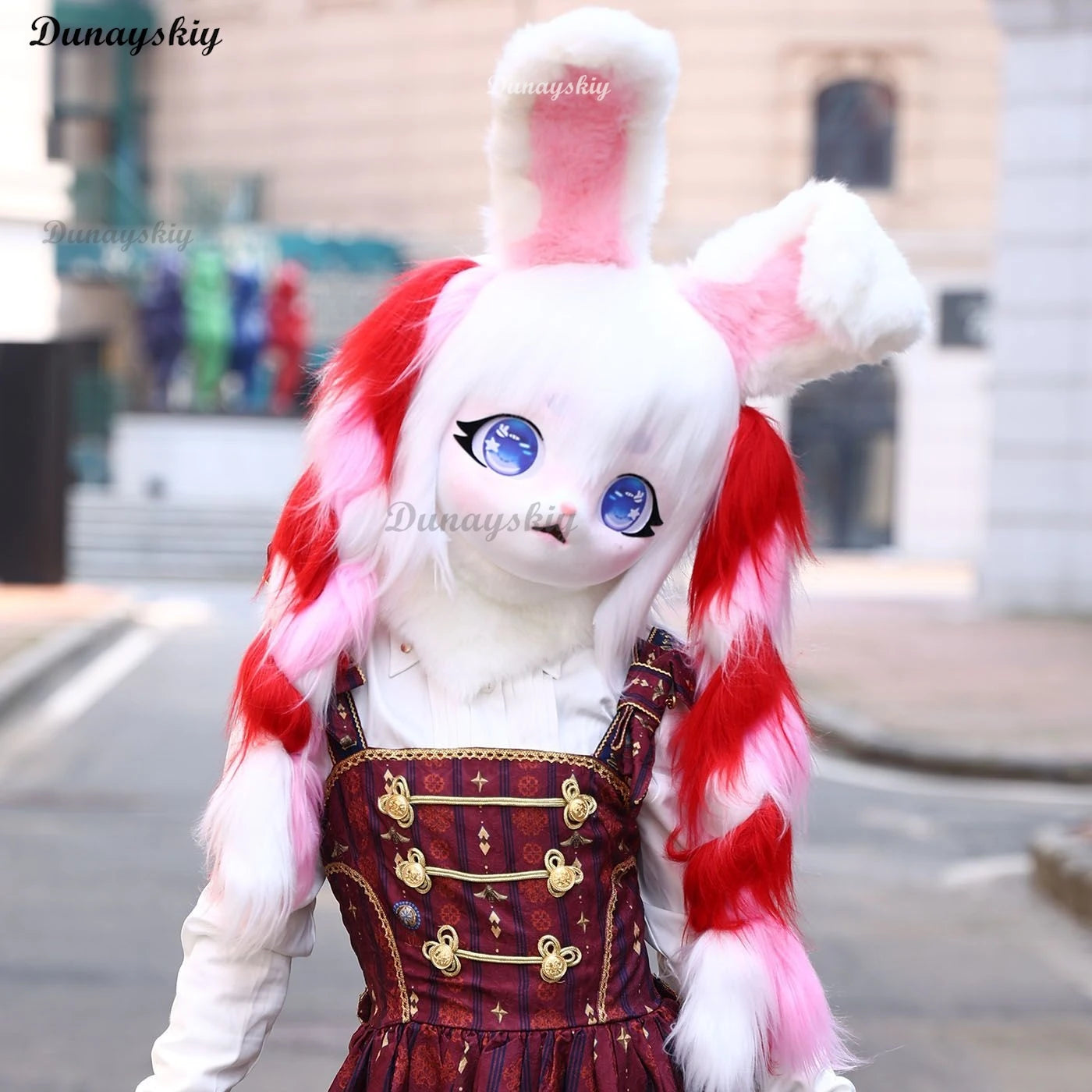 Fursuit Cosplay Headset Furry Rabbit Beast Mask Cosplay Costume Paw Cute Head Base Comiket Furry Kig Kigurumi Animal Cat Costume