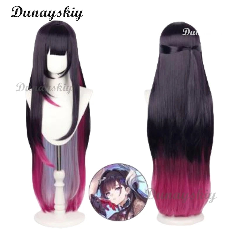 Hysilens Honkai Star Rail Hysilens Cosplay Costume Anime Long Mixed Wig Props Halloween Party for Women Girls Carnival