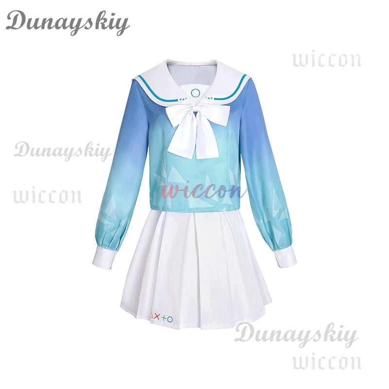 Game Blue Archive Project MX Arona Cosplay Costume Wig Anime School Sailor JK Uniform Hallowen Role Play Suit