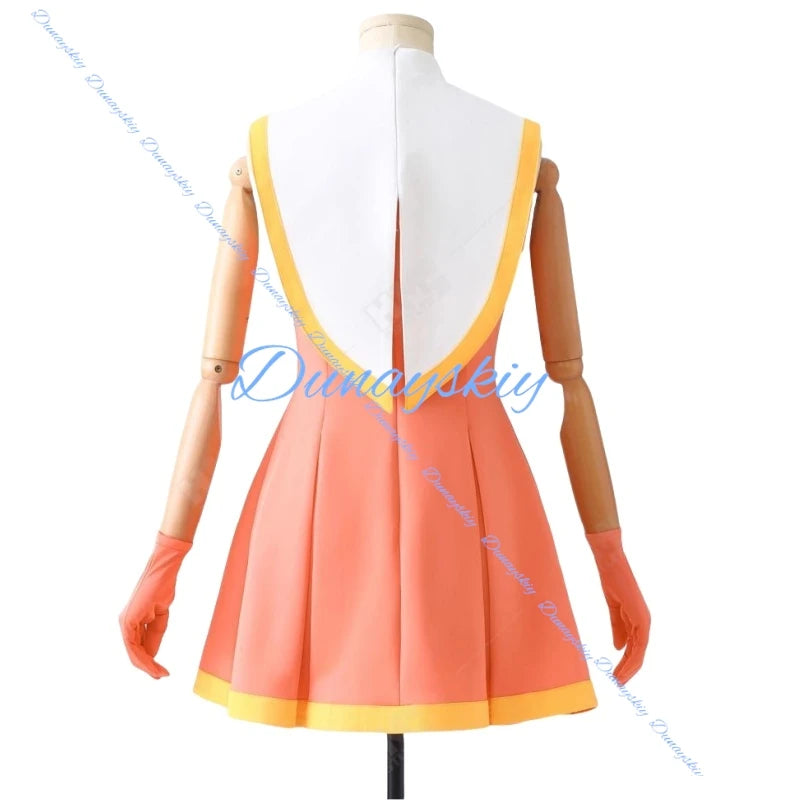 Sakura Game Cosplay Costume Wig School Uniform Anime Green Dress Clothe Halloween Costumes For Women Man Full Set