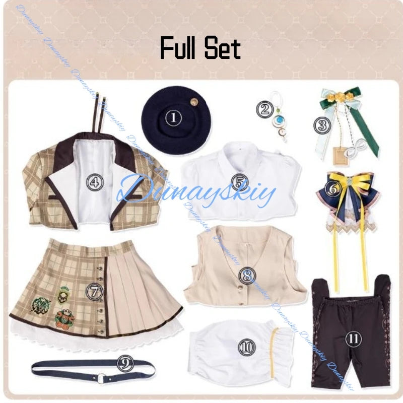 Game Umamusume: Pretty Derby Neo Universe Cosplay Costume Wig JK Uniform Plaid Skirt Coat Woman Cute Christmas Suit