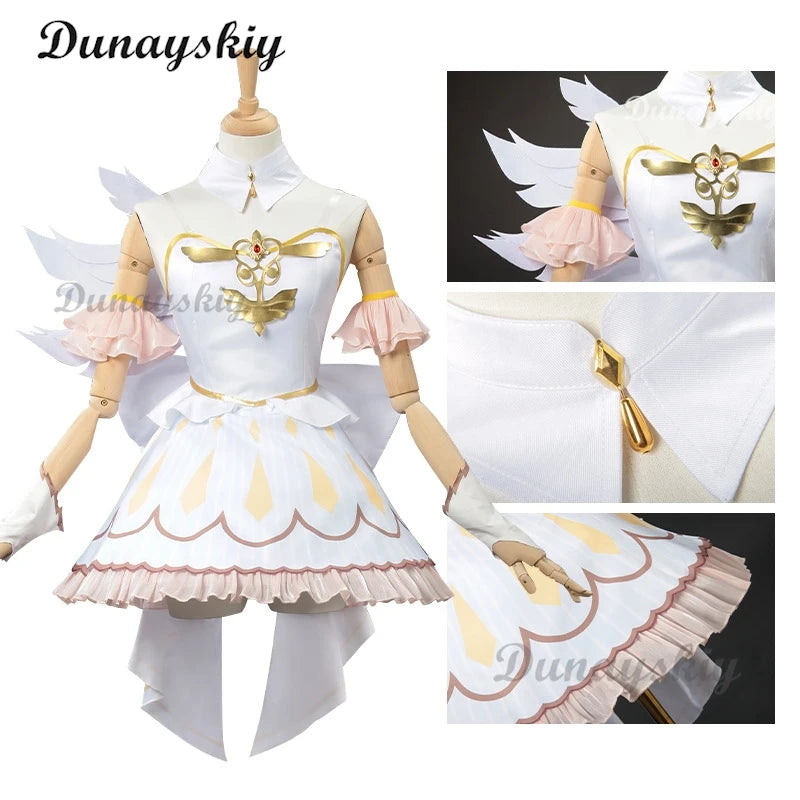 Akiyama Mizuki Cosplay Game Project Sekai New Idol Stage Anime Costume Flower Angel Lolita Dress Butterfly Wigs Girls Clothes