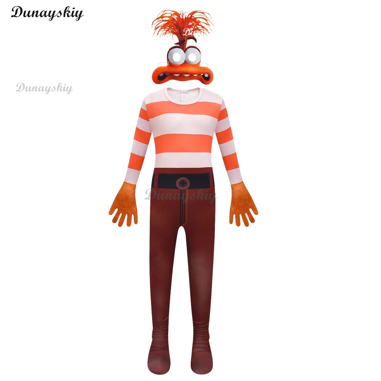 Movie Inside Cartoon Out 2 Anxiety Cosplay Jumpsuits Boys Sweatshirt Hoodies + Pants Set Children Clothes Customized