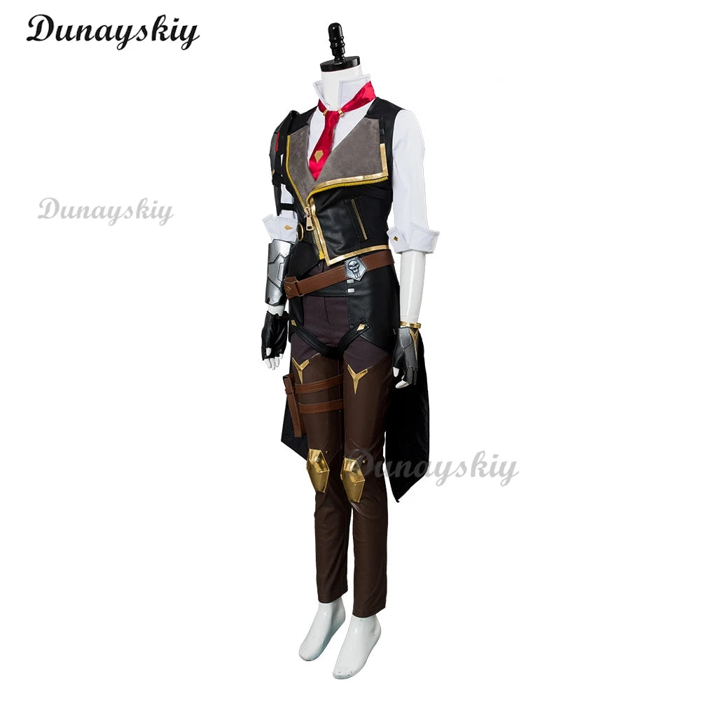 Game Overwatch Ashe Damage Hero Cosplay Costumes Wig Hat Elizabeth Caledonia "Calamity" Ashe Clothes Halloween Outfit Women