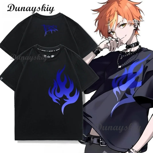 New Anime Project Sekai Aoyagi Toya Cosplay Printed Short Sleeve T-Shirt Casual Tee Fashion Vintage Shirts Versatile in Summer