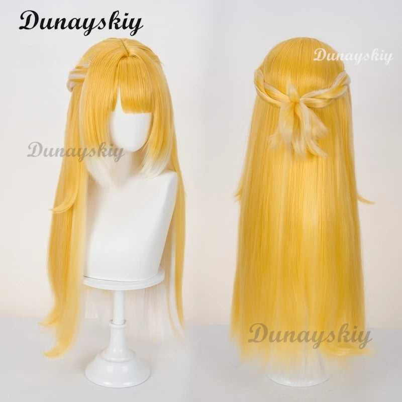 Zenless Zone Zero Ju Fufu Cosplay Wig Orange Long Hair Yunkui Summit Halloween Party for Women Girls Carnival Props Accessory