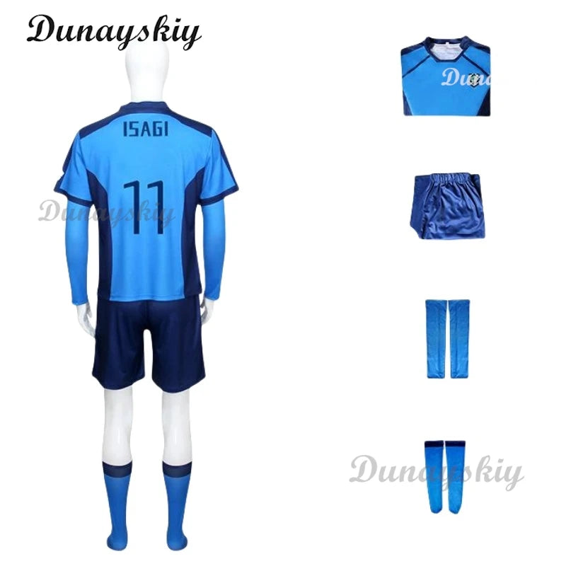 Japan Anime Blue Itoshi Sae Cosplay Costumes Shidou Ryuusei Sports Jersey Oliver Aiku Soccer Lock Jersey Football White Suit