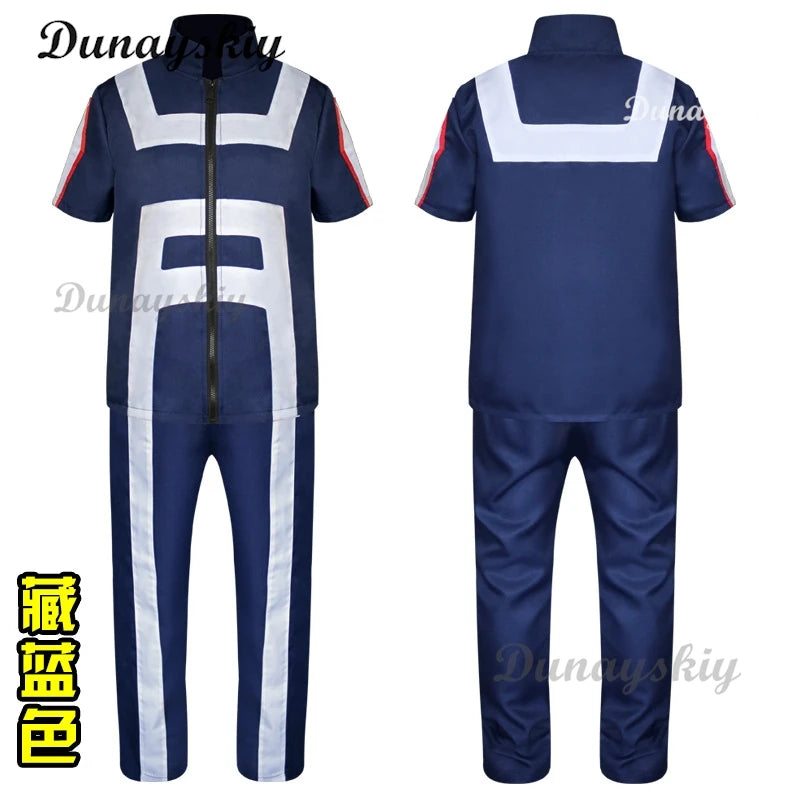 Anime My Hero Costume Academia Men Gym School Uniform For Baku No Hero Bakugou Katsuki /Todoroki Halloween Cosplay Carnival Suit