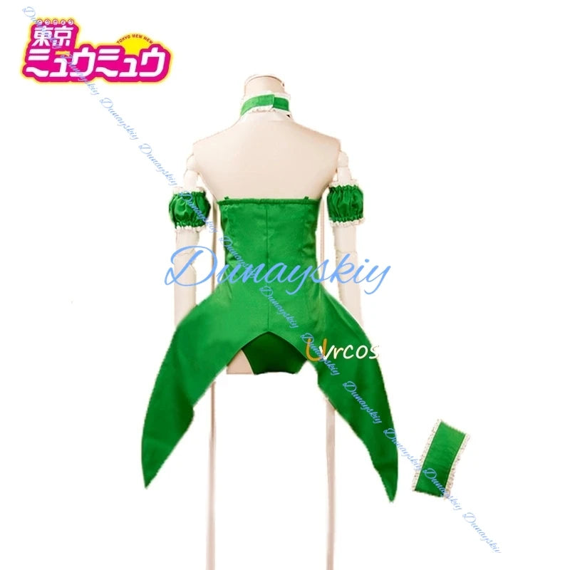 Anime Tokyo Mew Mew Retasu Midorikawa Mew Lettuce Cosplay Costume Wig Maid Dress Props Custom Sizes Shoes