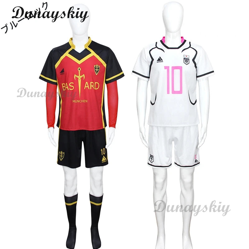 Japan Anime Blue Itoshi Sae Cosplay Costumes Shidou Ryuusei Sports Jersey Oliver Aiku Soccer Lock Jersey Football White Suit