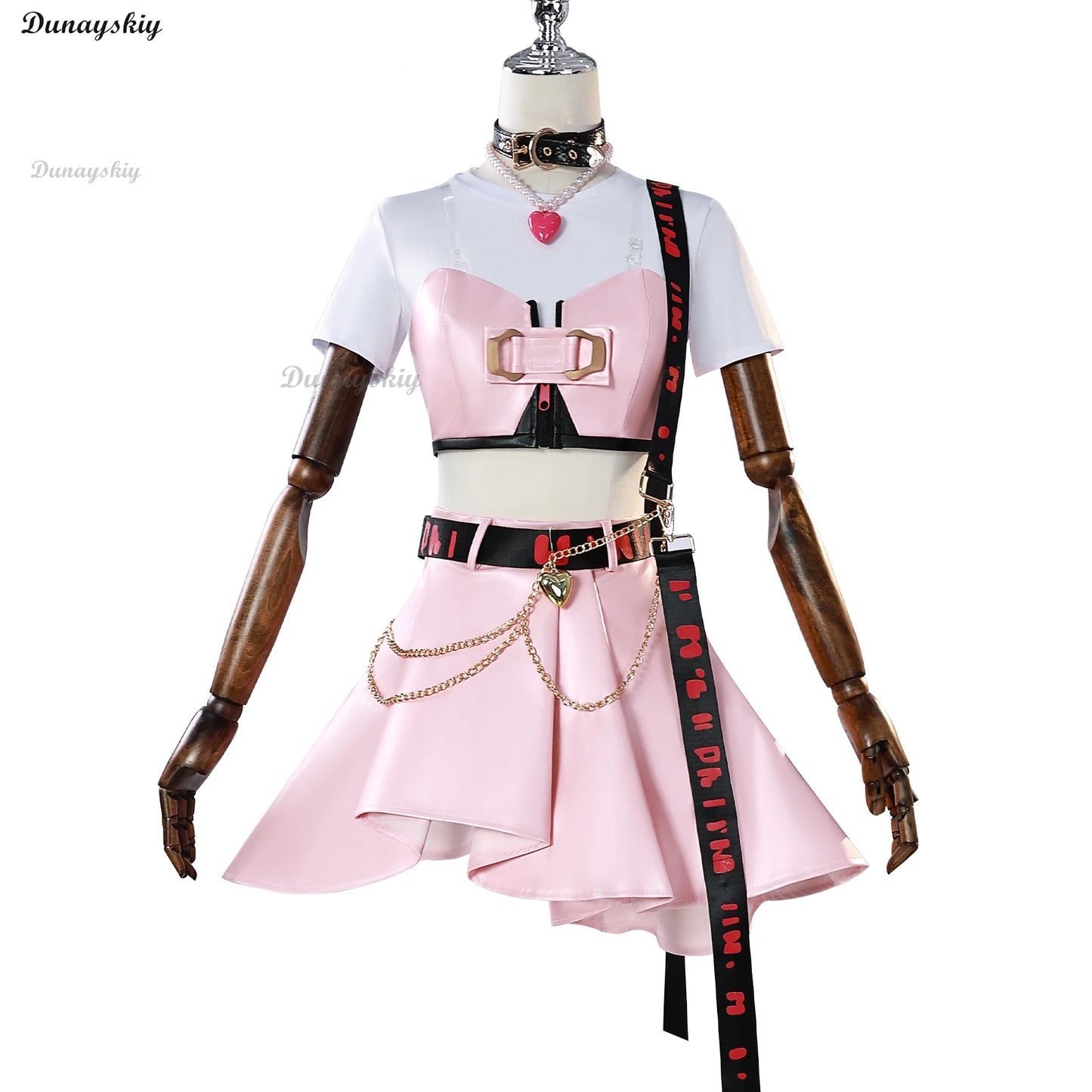 Luo Tianyi Cosplay Costume Wig Vsinger Underground Rock Punk Women's Costume Anime Virtual idol Role-playing Wig Shoe Prop Suits