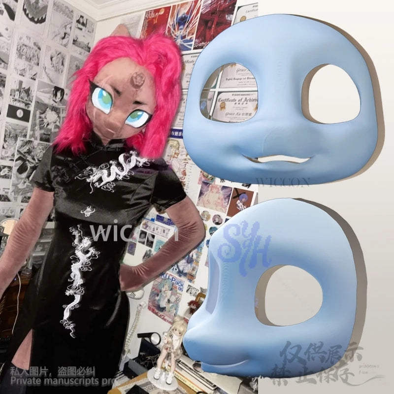 Anime Horse Fursuit Base Cosplay Furry Furrsuit Kig Head Beast Suit Skull Kawaii Jirai Kei Accessories Kigurumi Halloween Party