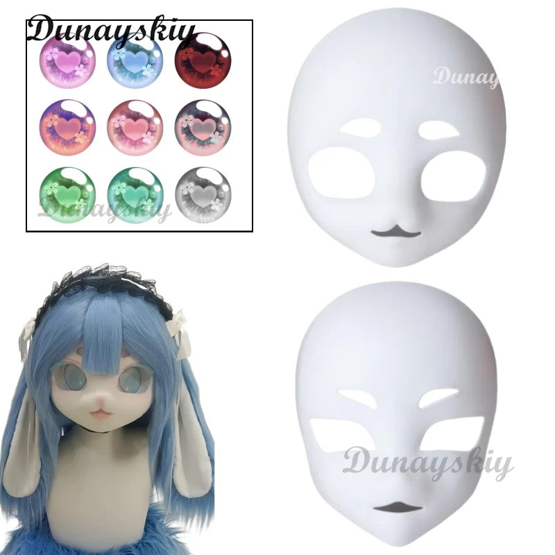 Furry Animal Kigurumi Base Beast Head Mask Cosplay Skull DIY Thicken Plastic Masks Carnival Anime Halloween Party Costume Props
