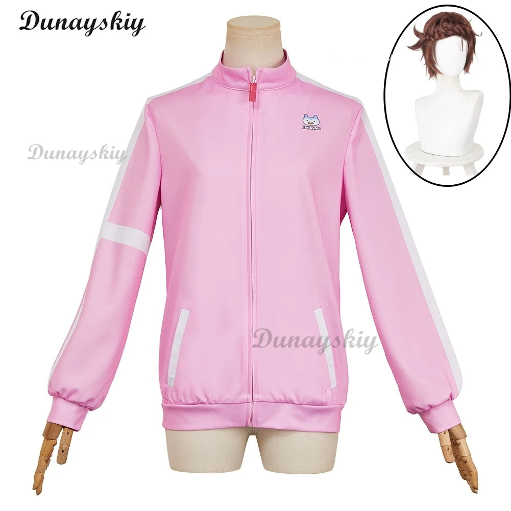 Yuitsuka Inori Anime Medalist Coaplay Costume Short Wig White Dress Rabbit Coat Kawaii Girl Women Outfit Halloween Customized