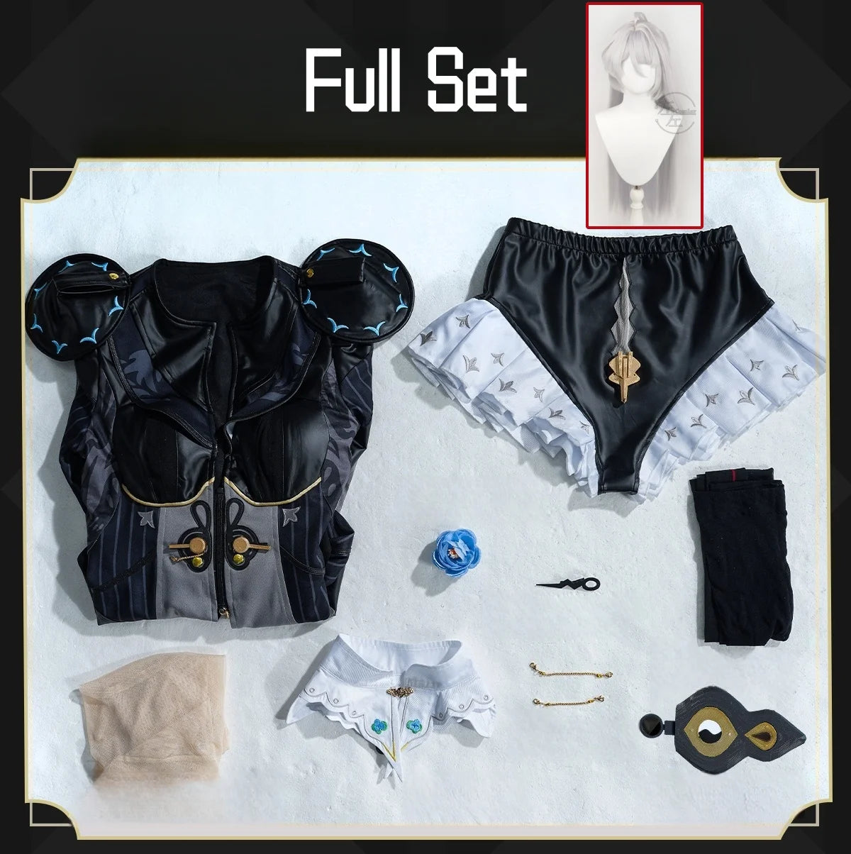 Zenless Zone Zero Yixuan Cosplay Costuem Wig Dress Headwear Flower Props Outfit Women Girls Trails of Ink Yunkui Summit Carnival