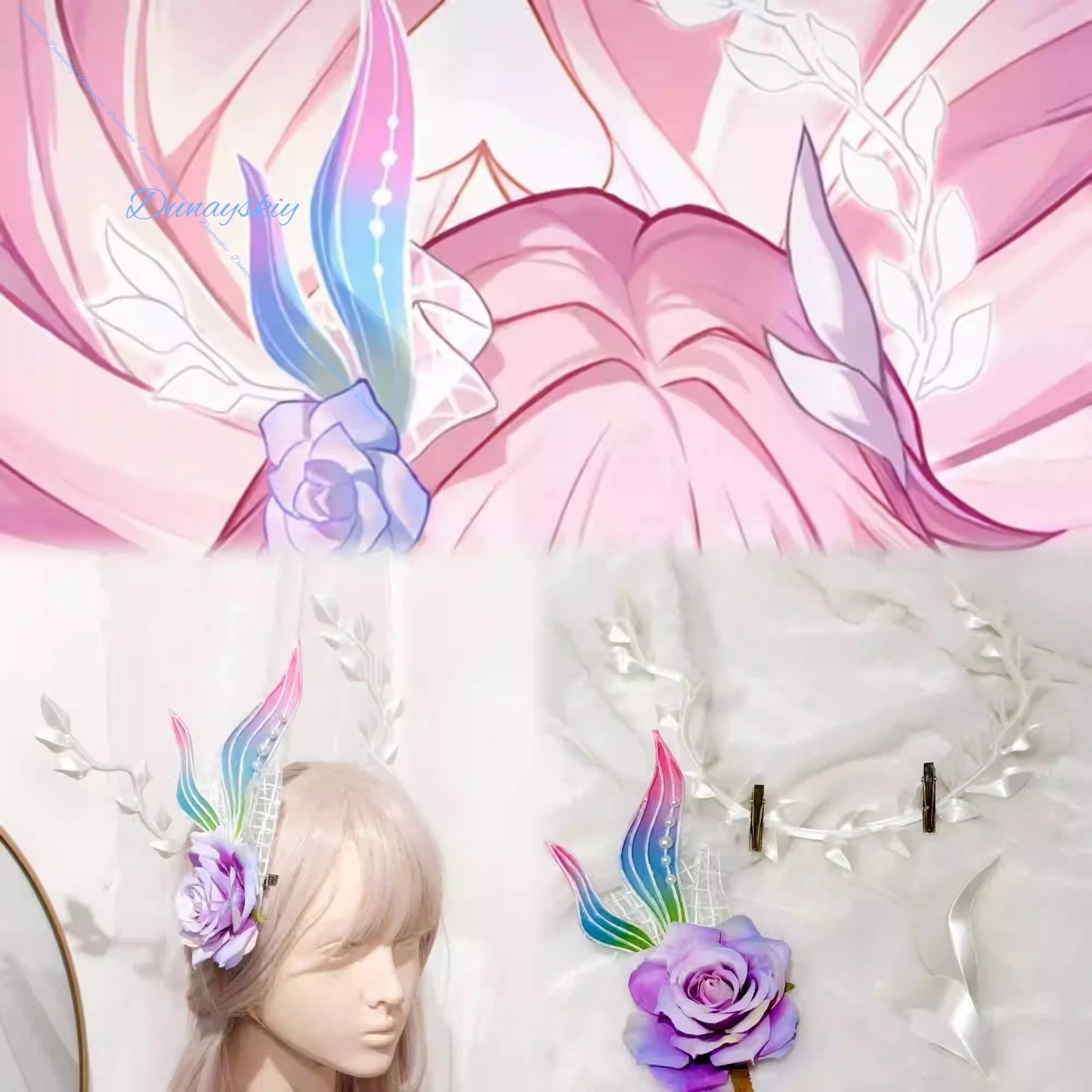 Honkai: Star Rail Cyrene Anime Cosplay headwear hair accessory clothing Accessories props Mascot Student Accessory Xmas Gift