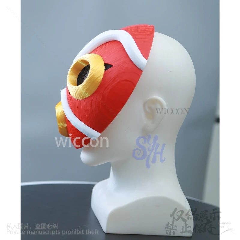Anime Princess Cosplay Mask Earring Horror Red 3D Polylactic Acid Necklace Props Accessory Halloween Christmas Party Gifts Cos