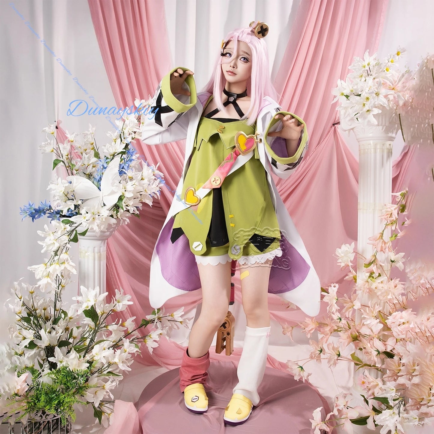 Game Genshin Impact Aino Cosplay Costume Outfit Dress Wig Women Halloween Animation Party Wig Uniform Props