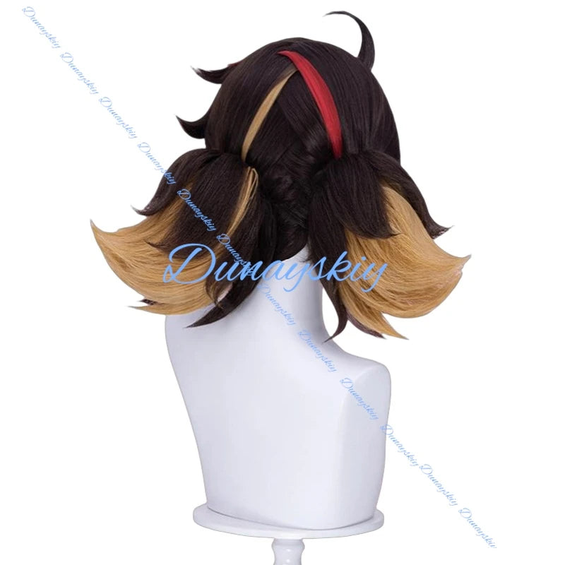 Peni Parker Cosplay Wig Game Women Hair Cos Accessories Multicolored Short Hair Halloween Wig Prop