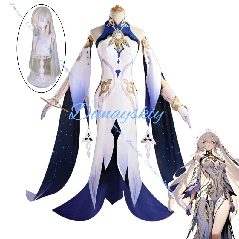 Game Genshin Impact Istaroth Cosplay Costume Wig Ruler of Time Istaroth Outfit Soberana del Tiempo Role Play For Hallowmas Party