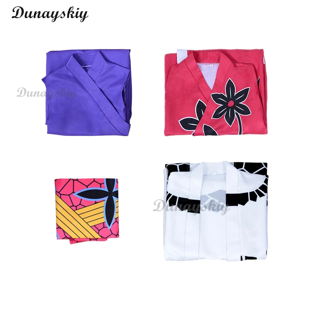 Anime Daki Cosplay Costume Wig Japanese Kimono Dress Outfits Juuni Kitsuki Sixth Women's Clothings Halloween Carnival Suit