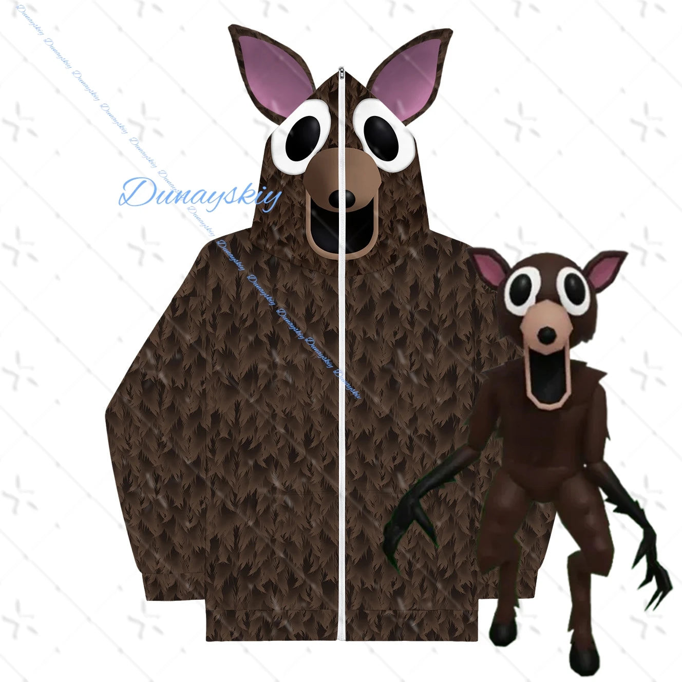 99 Nights Deer Cosplay Hoodie Pant Kids Costume Polyester Jumpsuit Full Set Halloween Bodysuit Tops Sweatshirt