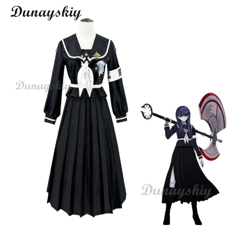 Anime Hundred Line Sizuhara Hiruko Cosplay Fantasia Costume Disguise for Women Dress Uniform Outfits Halloween Carnival Suit